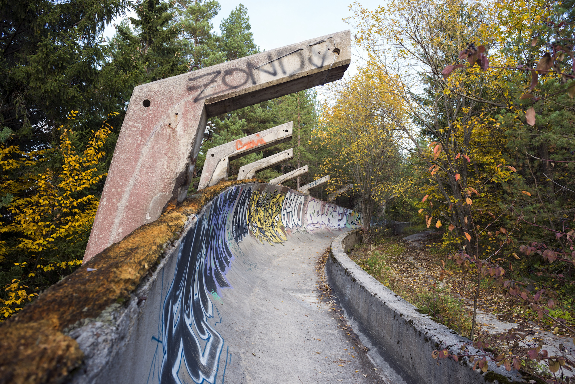 Abandoned 1984 Olympic bobsled track Sarajevo
