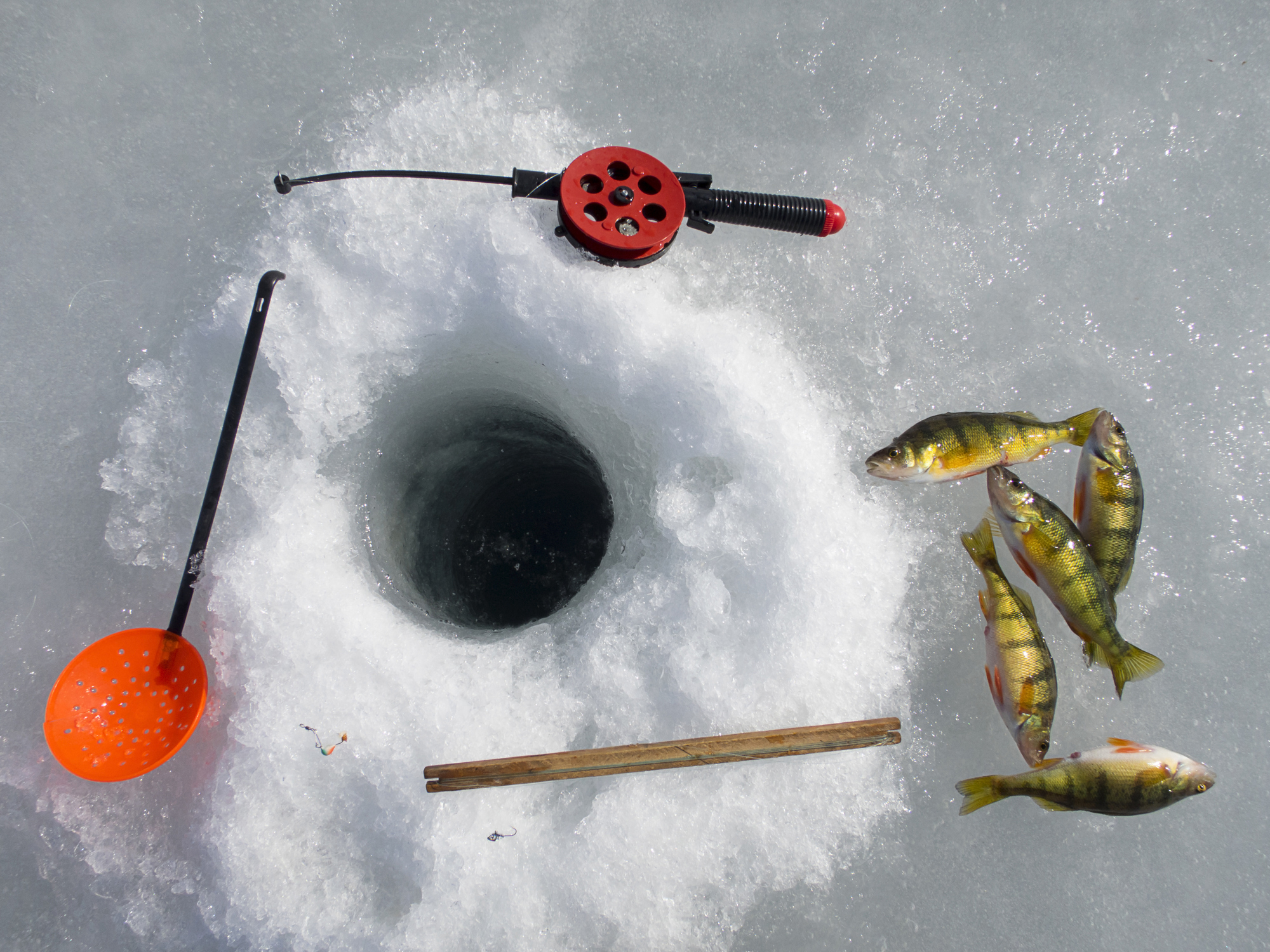 Ice fishing, Saskatchewan