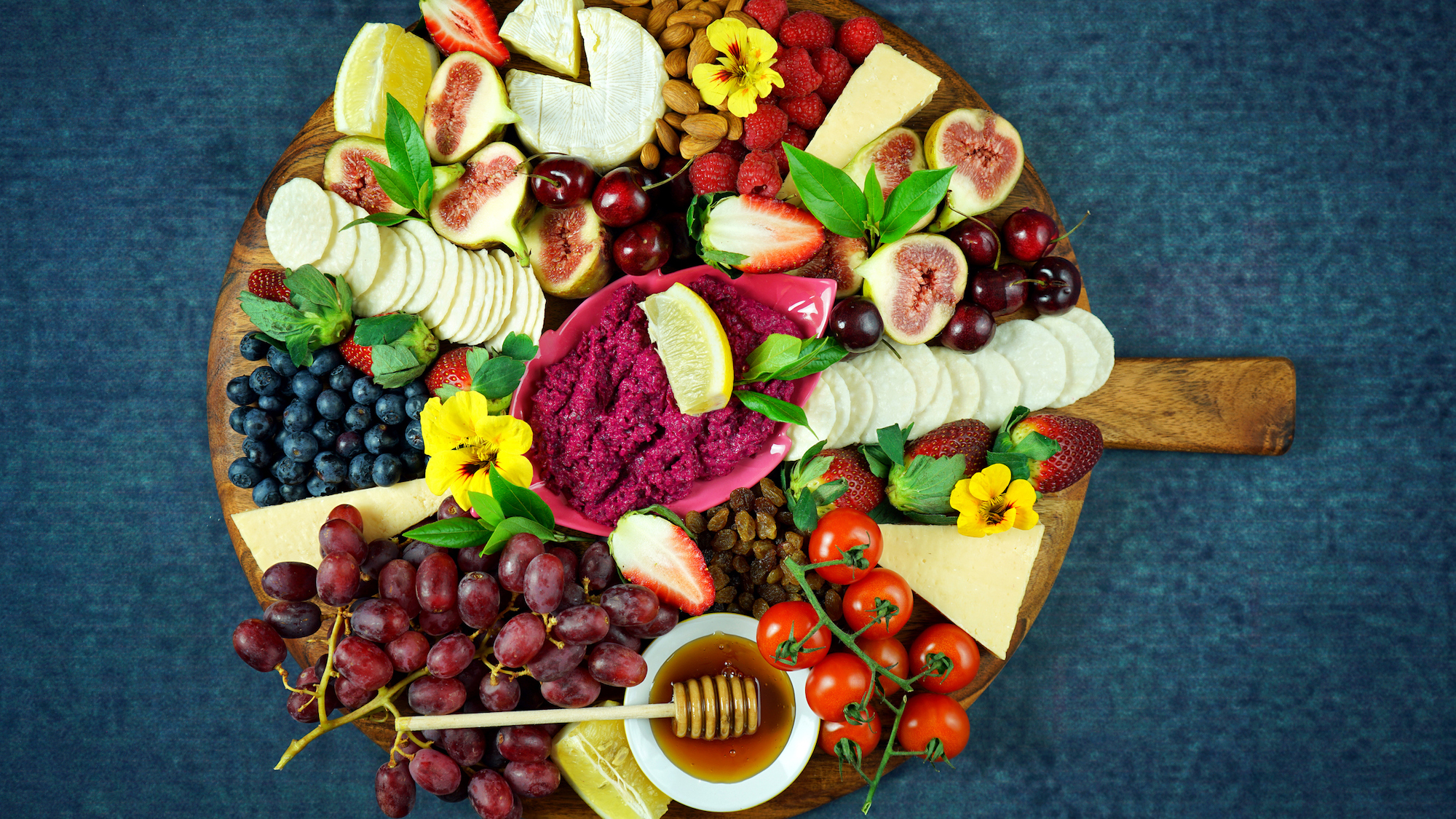 Cheese and vegetable platter